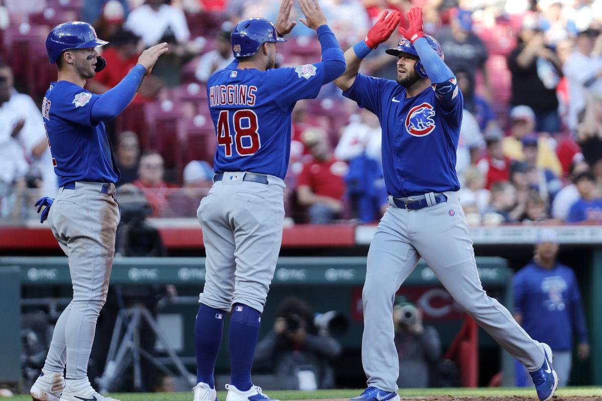 Cubs 15, Reds 2: Zach McKinstry, David Bote and Franmil Reyes g   chicago cubs mlb jersey youth   o deep in this laugher to end the year