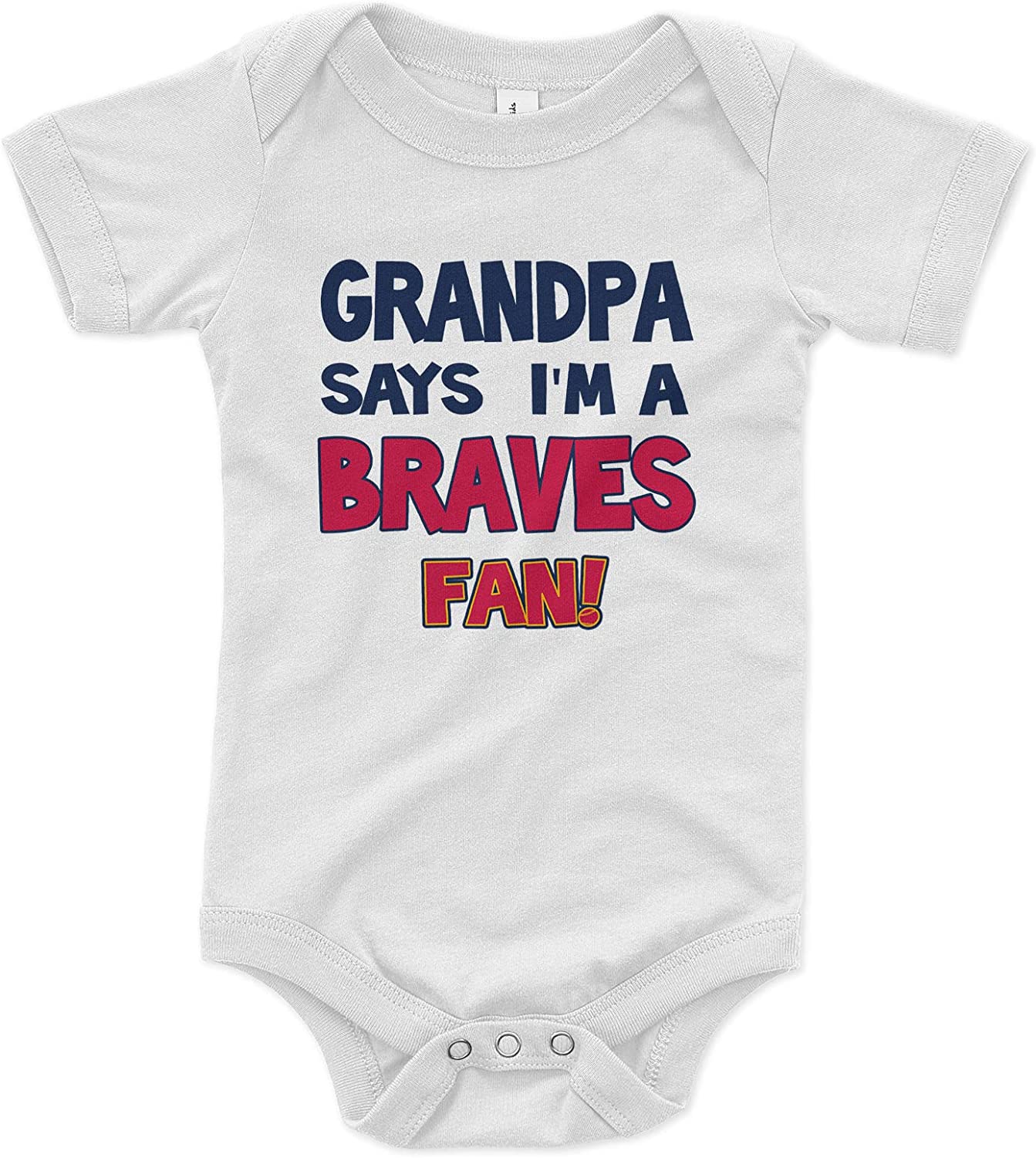 Grandpa Says Im A Red Sox Fan Baby Bodysuit