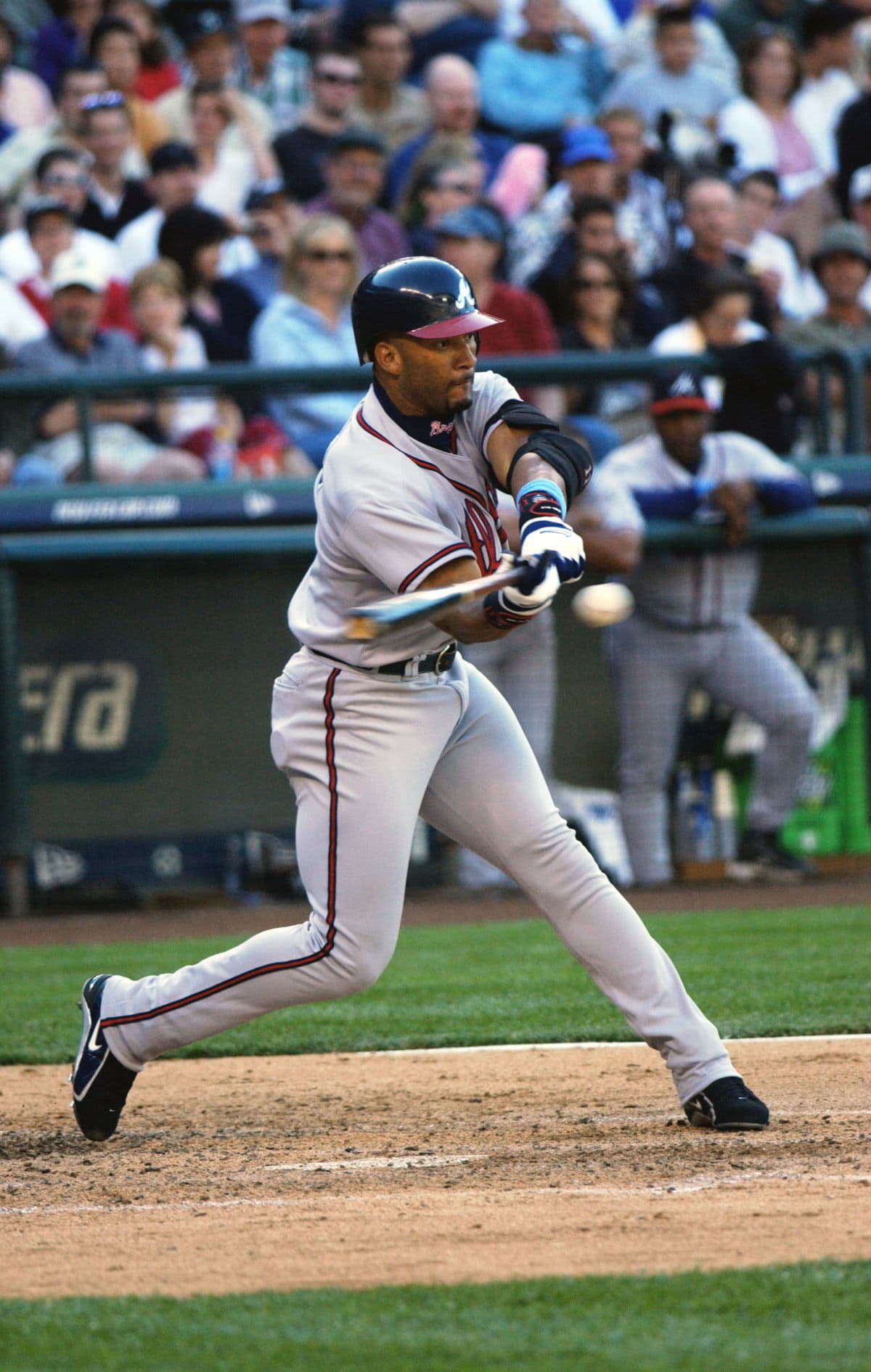 Gary Sheffield swings at the pitch