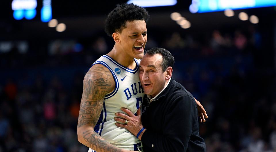Paolo Banchero and Mike Krzyzewski