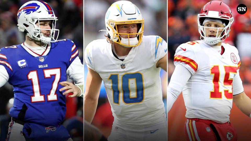 Josh Allen vs. Justin Herbert vs. Patrick Mahomes: Which top-tier QB sho Tennessee Titans jersey uld you draft first in delusion soccer