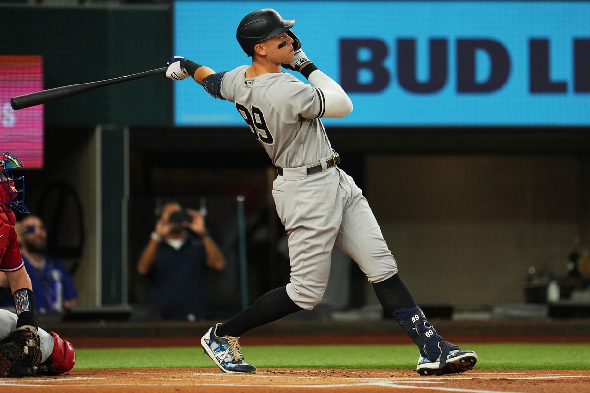 Aaron Jude has set the Am mlb yankees jersey for women erican League single  season home run record.