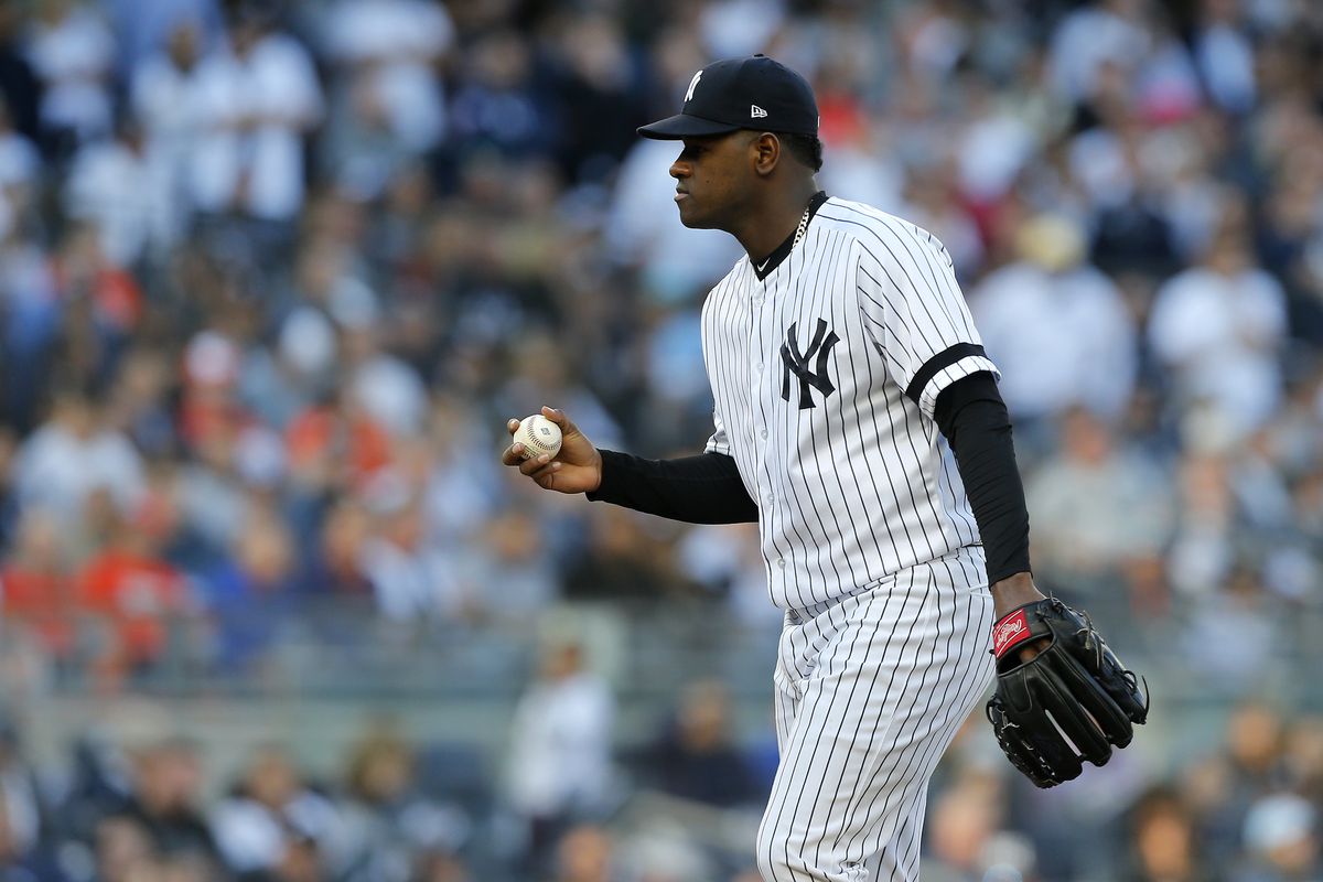 Yankees new york yankees uniform starter Luis Severino suffers groin injury  in rehab outing