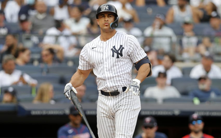 New York Yankees news Giancarlo Stanton exits game custom yankees