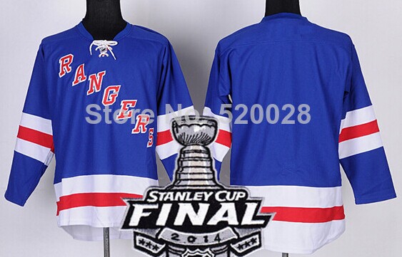 New York Rangers Blank 2014 Stanley Cup Light Blue Jersey