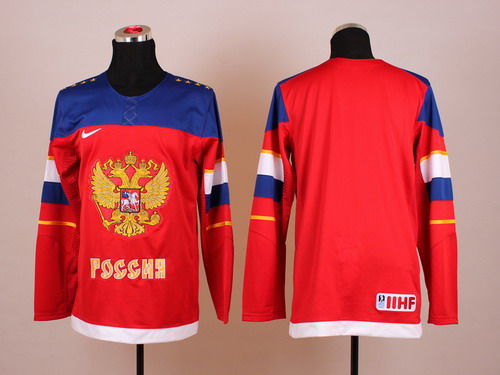 2014 Olympics Russia Blank Red Jersey