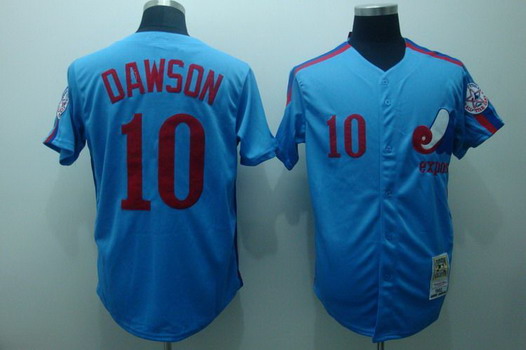 Montreal Expos #10 Andre Dawson 1982 Blue Throwback Jersey