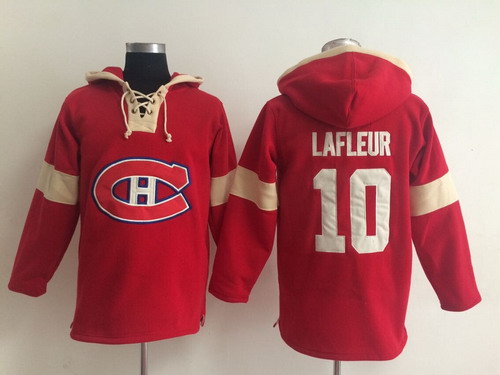 2014 Old Time Hockey Montreal Canadiens #10 Guy Lafleur Red Hoodie