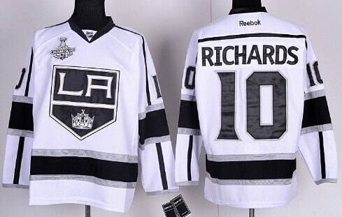 Los Angeles Kings #10 Mike Richards 2014 Champions Patch White Jersey