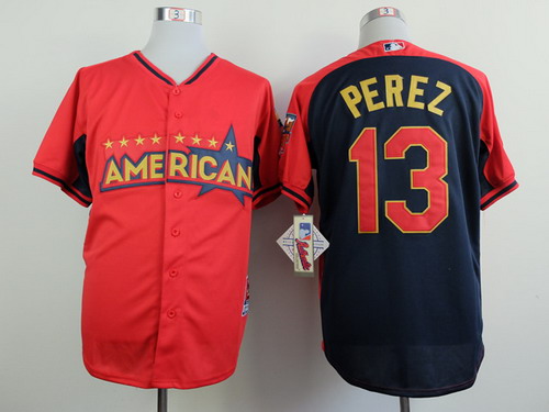 Kansas City Royals #13 Salvador Perez 2014 All-Star Red Jersey