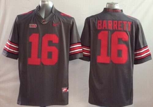 Ohio State Buckeyes #16 J.T. Barrett 2014 Gray Limited Kids Jersey