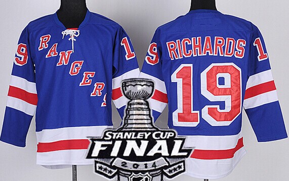 New York Rangers #19 Brad Richards 2014 Stanley Cup Light Blue Jersey