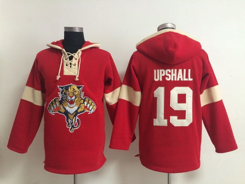 2014 Old Time Florida Panthers #19 Scottie Upshall Hockey Red Hoodie