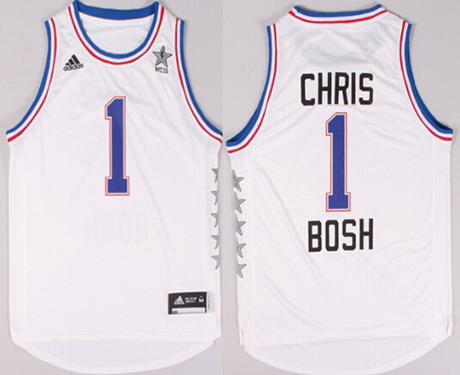 2015 NBA Eastern All-Stars #1 Chris Bosh Revolution 30 Swingman White Jersey