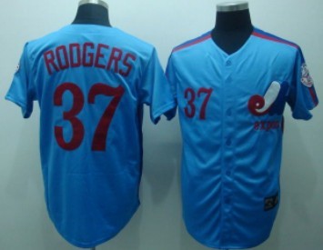Montreal Expos #37 Steve Rodgers 1982 Blue Throwback Jersey