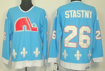 Quebec Nordiques #26 Peter Stastny Light Blue Throwback CCM Jersey