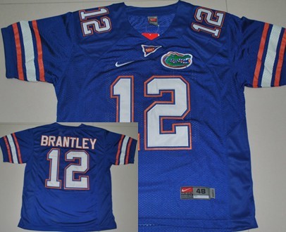 Florida Gators #12 John Brantley Blue Jersey