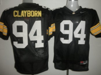 Iowa Hawkeyes #94 Adrian Clayborn Black Jersey 