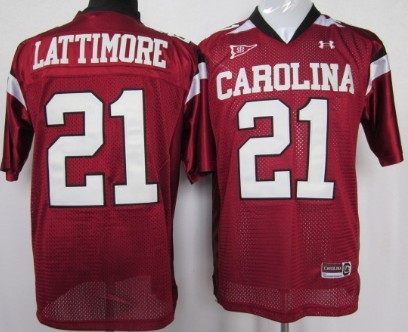 South Carolina Gamecocks #21 Marcus Lattimore Red Jersey