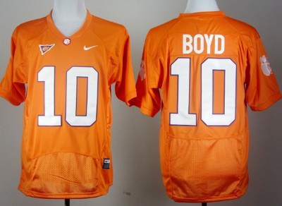Clemson Tigers #10 Tajh Boyd Orange Pro Combat Jersey