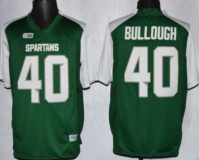 Michigan State Spartans #40 Max Bullough 2013 Green With White  Jersey 