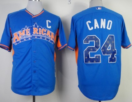 New York Yankees #24 Robinson Cano 2013 All-Star Blue Jersey 
