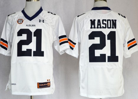 Auburn Tigers #21 Tre Mason White Jersey 