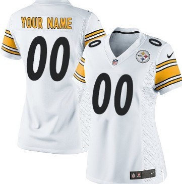 Women's Nike Pittsburgh Steelers Customized White Limited Jersey