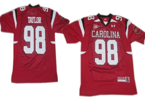 South Carolina Gamecocks #98 Devin Taylor Red Jersey 