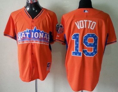 Cincinnati Reds #19 Joey Votto 2013 All-Star Orange Jersey