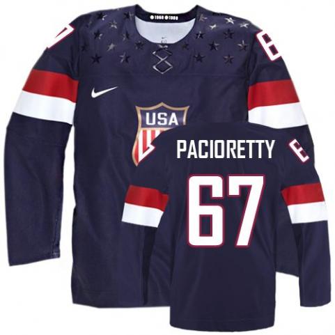 2014 Olympics USA #67 Max Pacioretty Navy Blue Jersey