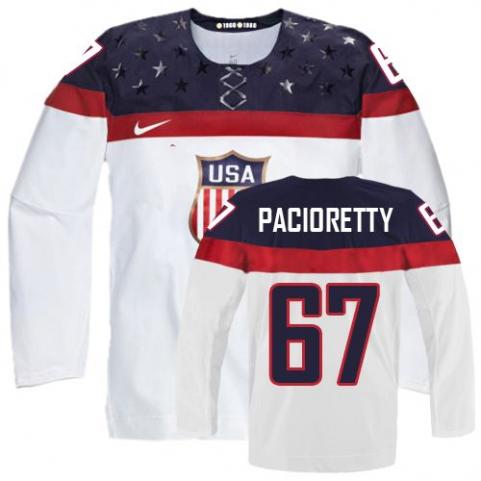 2014 Olympics USA #67 Max Pacioretty White Jersey