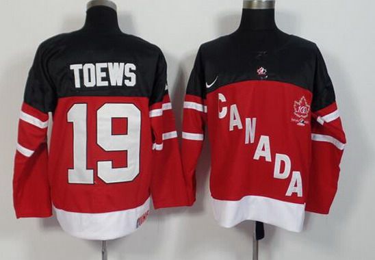 2014-15 Men's Team Canada #19 Jonathan Toews Red 100TH Anniversary Jersey