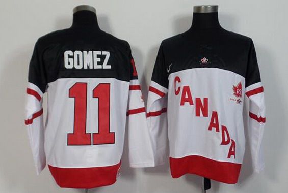 2014-15 Men's Team Canada #11 Scott Gomez Retired Player White 100TH Anniversary Jersey