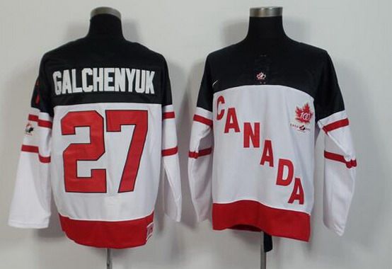 2014-15 Men's Team Canada #27 Alex Galchenyuk White 100TH Anniversary Jersey