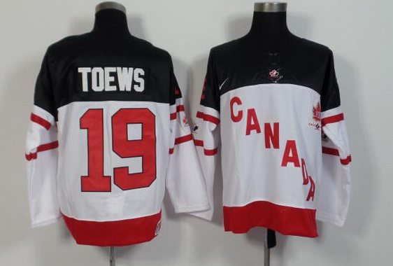 2014-15 Men's Team Canada #19 Jonathan Toews White 100TH Anniversary Jersey