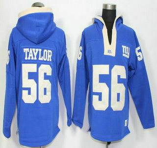 Men's New York Giants #56 Lawrence Taylor Royal Blue Retired Player 2015 NFL Hoodie