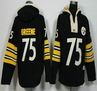Men's Pittsburgh Steelers #75 Joe Greene Black Retired Player 2015 NFL Hoodie