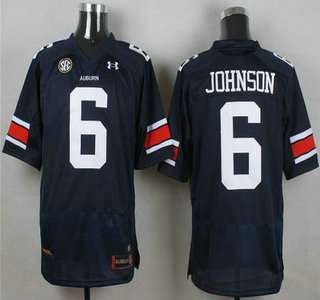Auburn Tigers #6 Jeremy Johnson Navy Blue College Football Under Armour Jersey