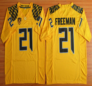 Oregon Duck #21 Royce Freeman Yellow College Football Nike Limited Jersey