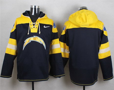 Men's San Diego Chargers Blank Navy Blue Team Color 2014 NFL Nike Hoodie