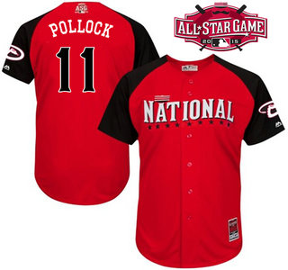 National League Arizona Diamondbacks #11 A. J. Pollock 2015 MLB All-Star Red Jersey