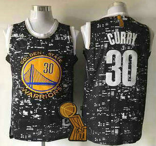 Golden State Warriors #30 Stephen Curry 2015 Urban Luminous Fashion Jersey With 2015 Finals Champions Patch