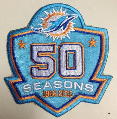 2015 Miami Dolphins 50th Anniversary Patch