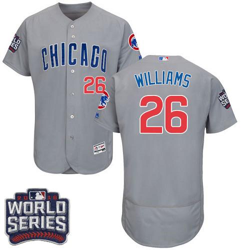 Cubs #26 Billy Williams Grey Flexbase Authentic Collection Road 2016 World Series Bound Stitched MLB Jersey