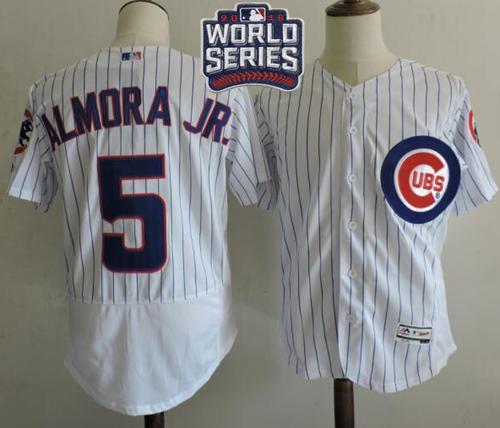 Cubs #5 Albert Almora Jr. White Flexbase Authentic Collection 2016 World Series Bound Stitched MLB Jersey