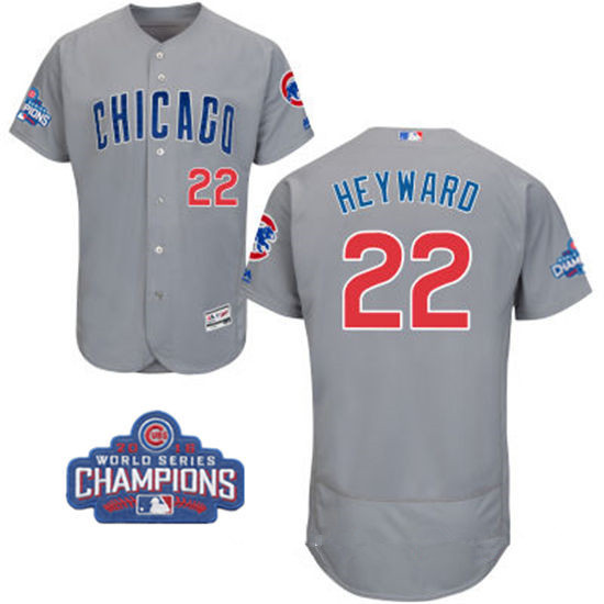 radioactividad lazo cerrar Men's Chicago Cubs #22 Jason Heyward Gray Road Majestic Flex Base 2016  World Series Champions Patch Jersey on sale,for Cheap,wholesale from China