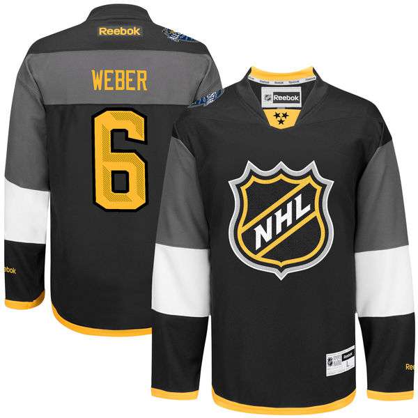 Men's NHL #6 Shea Weber Black Reebok 2016 All-Star Premier Jersey