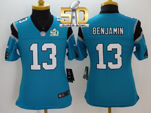 Nike Panthers #13 Kelvin Benjamin Blue Alternate Super Bowl 50 Youth Stitched NFL Limited Jersey
