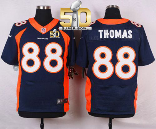 Nike Broncos #88 Demaryius Thomas Navy Blue Alternate Super Bowl 50 Men's Stitched NFL New Elite Jersey